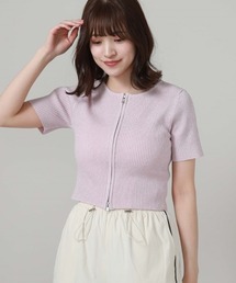 archives | Ｗｚｉｐハーフスリーブラメリブニット(ニット/セーター)