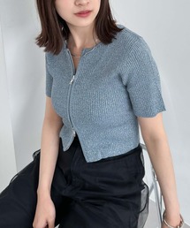 archives | Ｗｚｉｐハーフスリーブラメリブニット(ニット/セーター)