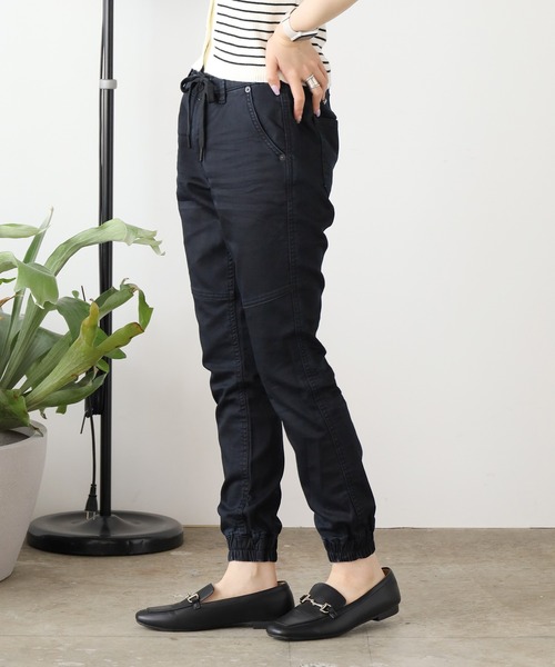 WHEIR Bobson（ウェアボブソン）の「BOBSON EJ/ボブソンイージェイ ニットコーティング５Pジョガー デニムパンツ（デニムパンツ・メンズ・ブルー/ダークブルー・S/M/L）」の18枚目の写真