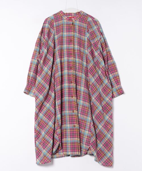 ヴィヴィアンウエストウッド　タータンチェック　ワンピース　ロング丈シャツ　ウール Vivienne Westwood（ヴィヴィアンウエストウッド）の「ｺｯﾄﾝｳｰﾙ