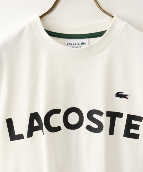 LACOSTE（ラコステ）の「[LACOSTE/ラコステ] ヘビーウェイト ロゴプリントＴシャツ（Tシャツ/カットソー・レディース・シルバー/ホワイト/ブラック/ネイビー・2/3/4）」の6枚目の写真