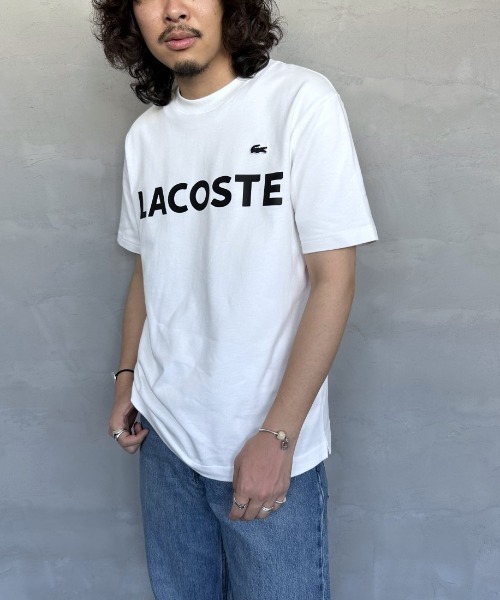 LACOSTE（ラコステ）の「[LACOSTE/ラコステ] ヘビーウェイト ロゴプリントＴシャツ（Tシャツ/カットソー・レディース・シルバー/ホワイト/ブラック/ネイビー・2/3/4）」の12枚目の写真