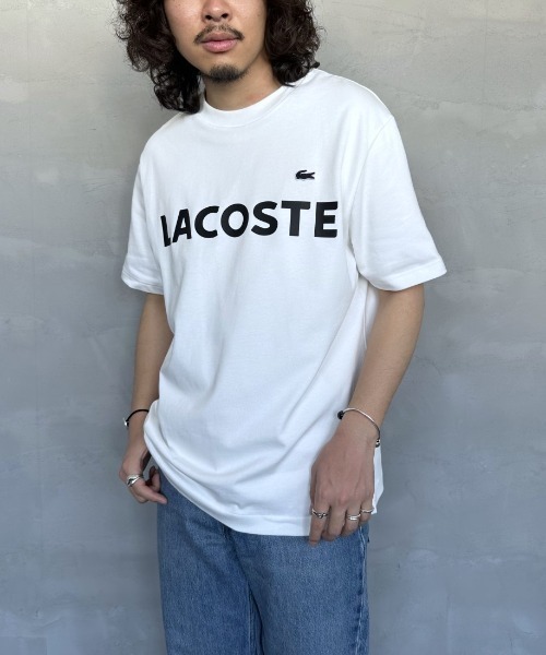 LACOSTE（ラコステ）の「[LACOSTE/ラコステ] ヘビーウェイト ロゴプリントＴシャツ（Tシャツ/カットソー・レディース・シルバー/ホワイト/ブラック/ネイビー・2/3/4）」の15枚目の写真