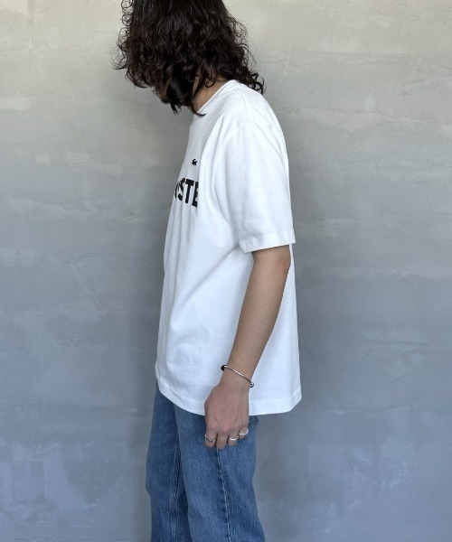 LACOSTE（ラコステ）の「[LACOSTE/ラコステ] ヘビーウェイト ロゴプリントＴシャツ（Tシャツ/カットソー・レディース・シルバー/ホワイト/ブラック/ネイビー・2/3/4）」の16枚目の写真