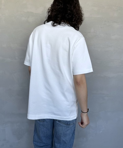 LACOSTE（ラコステ）の「[LACOSTE/ラコステ] ヘビーウェイト ロゴプリントＴシャツ（Tシャツ/カットソー・レディース・シルバー/ホワイト/ブラック/ネイビー・2/3/4）」の17枚目の写真