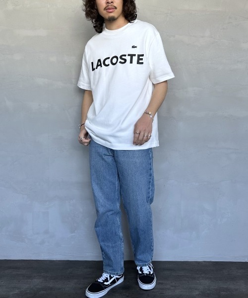 LACOSTE（ラコステ）の「[LACOSTE/ラコステ] ヘビーウェイト ロゴプリントＴシャツ（Tシャツ/カットソー・レディース・シルバー/ホワイト/ブラック/ネイビー・2/3/4）」の18枚目の写真
