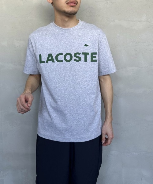 LACOSTE（ラコステ）の「[LACOSTE/ラコステ] ヘビーウェイト ロゴプリントＴシャツ（Tシャツ/カットソー・レディース・シルバー/ホワイト/ブラック/ネイビー・2/3/4）」の21枚目の写真