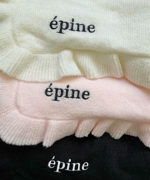 epine(エピヌ)の「epine frill knit muffler(マフラー・レディース・ピンク・FREE)」の8枚目の写真