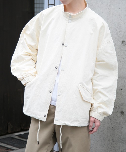 SETUP7(セットアップセブン)の「【SETUP7】Short Mil M-65 Jacket ショートナイロンブルゾン SCCH334(ミリタリージャケット・メンズ・ホワイト/ブラック・M/L)」の1枚目の写真