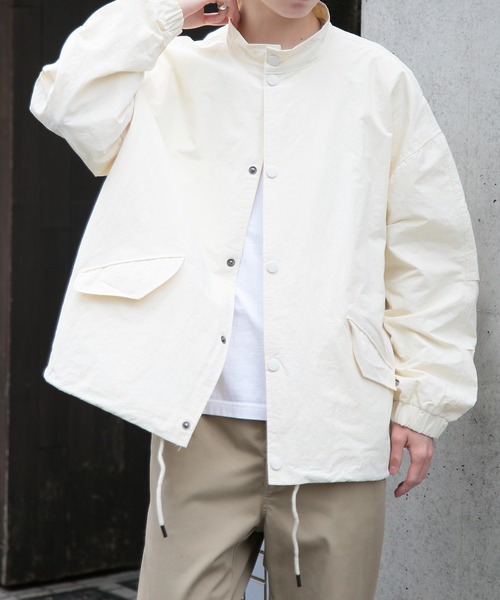 SETUP7(セットアップセブン)の「【SETUP7】Short Mil M-65 Jacket ショートナイロンブルゾン SCCH334(ミリタリージャケット・メンズ・ホワイト/ブラック・M/L)」の9枚目の写真