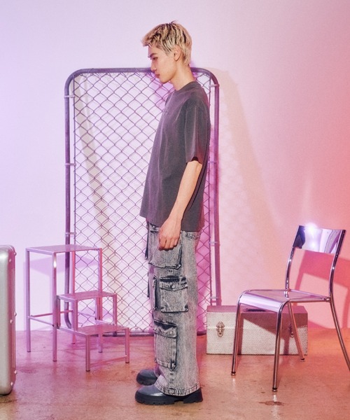 codegraphy(コードグラフィー)の「Pigment ARC Symbol Slit SHORT SLEEVE T-Shirt(Tシャツ/カットソー・メンズ・ダークグレー/ライトグレー・SMALL/LARGE/MEDIUM)」の22枚目の写真