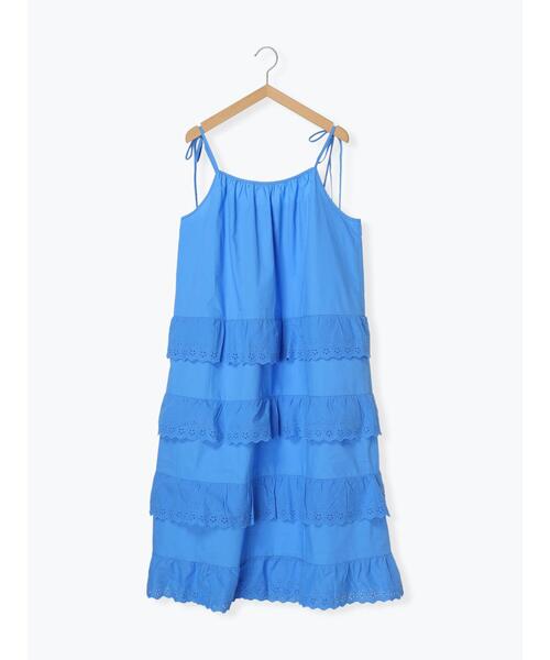 ehka sopo（エヘカソポ）の「レースフリルキャミワンピース（ワンピース・レディース・ブラック/オフホワイト/ブルー・F）」の12枚目の写真