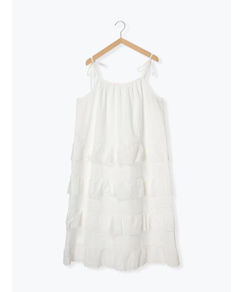 ehka sopo（エヘカソポ）の「レースフリルキャミワンピース（ワンピース・レディース・ブラック/オフホワイト/ブルー・F）」の13枚目の写真