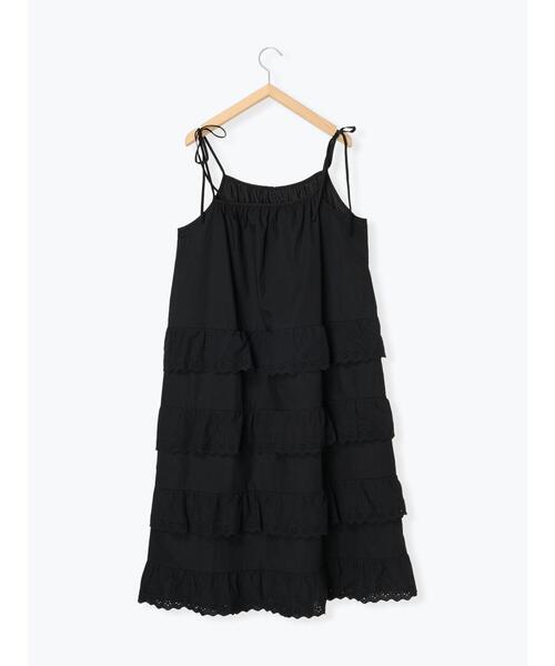 ehka sopo（エヘカソポ）の「レースフリルキャミワンピース（ワンピース・レディース・ブラック/オフホワイト/ブルー・F）」の15枚目の写真