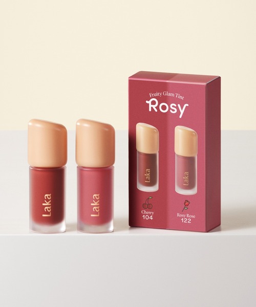 Laka（ラカ）の「【数量限定】フルーティーグラムティント ミニデュオ（口紅/リップティント/グロス・レディース・#スプリングトーンエディション/#サマートーンエディション/#ウィンタートーンエディション/#オータムトーンエディション/#ロージーエディション/#ナッティーエディション・FREE）」の6枚目の写真