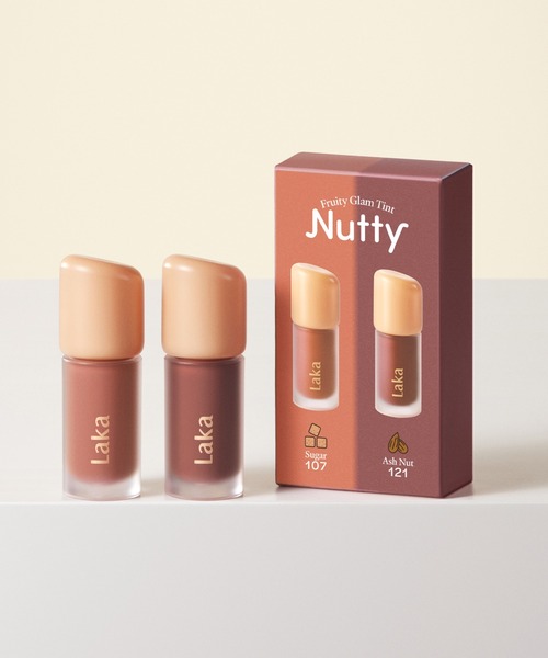 Laka（ラカ）の「【数量限定】フルーティーグラムティント ミニデュオ（口紅/リップティント/グロス・レディース・#スプリングトーンエディション/#サマートーンエディション/#ウィンタートーンエディション/#オータムトーンエディション/#ロージーエディション/#ナッティーエディション・FREE）」の3枚目の写真