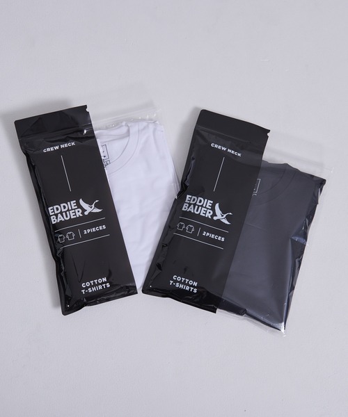Eddie Bauer(エディーバウアー)の「2パック Tシャツ(Tシャツ/カットソー・メンズ・ブラック×ブラック/ホワイト×ホワイト・XXL/XL/L/M/S/XS)」の5枚目の写真