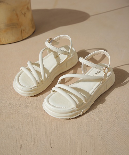 Miniministore(ミニミニストア)の「厚底サンダル ストラップ靴 夏 韓国風(サンダル・レディース・ブラック/アイボリー/クリーム・22.5cm/23.5cm/24.5cm/23.0cm/24.0cm/25.0cm)」の9枚目の写真