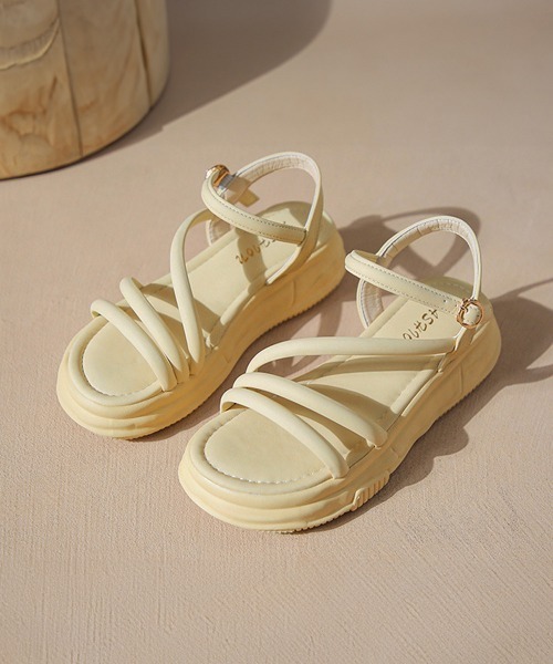 Miniministore(ミニミニストア)の「厚底サンダル ストラップ靴 夏 韓国風(サンダル・レディース・ブラック/アイボリー/クリーム・22.5cm/23.5cm/24.5cm/23.0cm/24.0cm/25.0cm)」の18枚目の写真