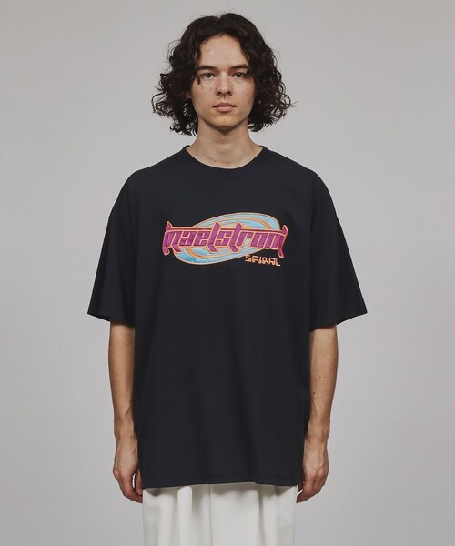 tk.TAKEO KIKUCHI(ティーケータケオキクチ)の「◆アップリケ半袖Tee(Tシャツ/カットソー・メンズ・オフホワイト/ブルー系その他/ブラック・02/04/03)」の4枚目の写真