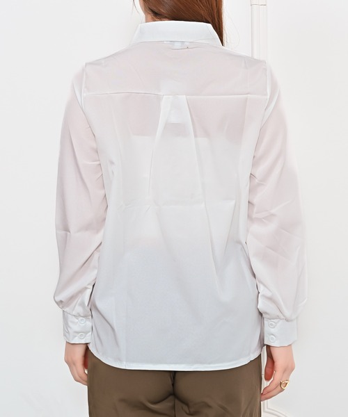 Alite cloth(アリーテクロス)の「スキッパーブラウス(シャツ/ブラウス・レディース・ホワイト・S/M/L/XL)」の5枚目の写真