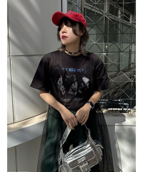 jouetie（ジュエティ）の「ハーフスリーブチュールレイヤードワンピース（ワンピース・レディース・ブラック/ピンク/オフホワイト・MEDIUM）」の20枚目の写真