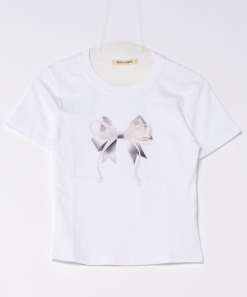 almo(アルモ)の「【LAMPOON】リボンプリントTシャツ(Tシャツ/カットソー・レディース・グレー/ホワイト/ブラック・FREE)」の18枚目の写真