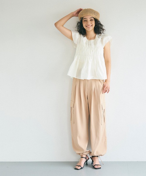 coca（coca）（コカ）の「【WEB限定セール】メッシュベレー帽（ハンチング/ベレー帽・レディース・ベージュ/ブラック・ONE SIZE）」の14枚目の写真