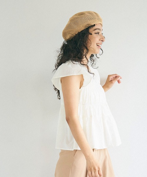 coca（coca）（コカ）の「【WEB限定セール】メッシュベレー帽（ハンチング/ベレー帽・レディース・ベージュ/ブラック・ONE SIZE）」の13枚目の写真