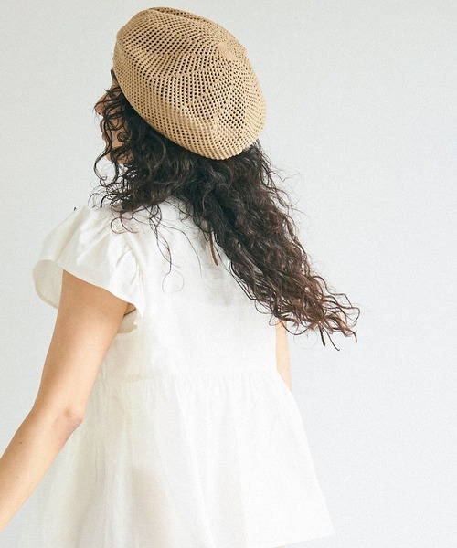 coca（coca）（コカ）の「【WEB限定セール】メッシュベレー帽（ハンチング/ベレー帽・レディース・ベージュ/ブラック・ONE SIZE）」の15枚目の写真