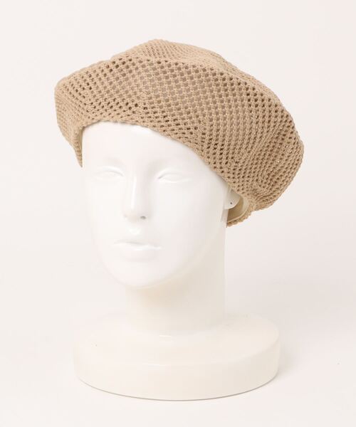 coca（coca）（コカ）の「【WEB限定セール】メッシュベレー帽（ハンチング/ベレー帽・レディース・ベージュ/ブラック・ONE SIZE）」の3枚目の写真