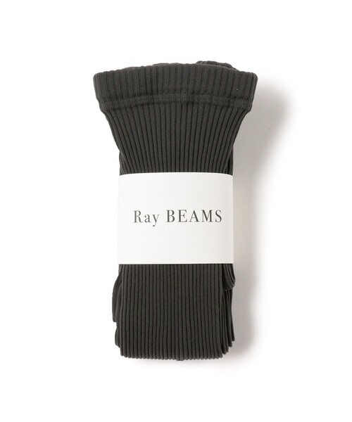 Ray BEAMS(レイビームス)の「ナイロン リブ タイツ(タイツ/ストッキング・レディース・オフホワイト/チャコールグレー・ONE SIZE)」の2枚目の写真