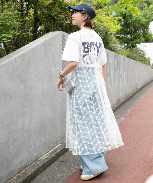 RAGEBLUE（レイジブルー）の「フラワー刺繍/レースシアーキャミワンピース（ワンピース・レディース・ブラック/ホワイト・FREE）」の7枚目の写真