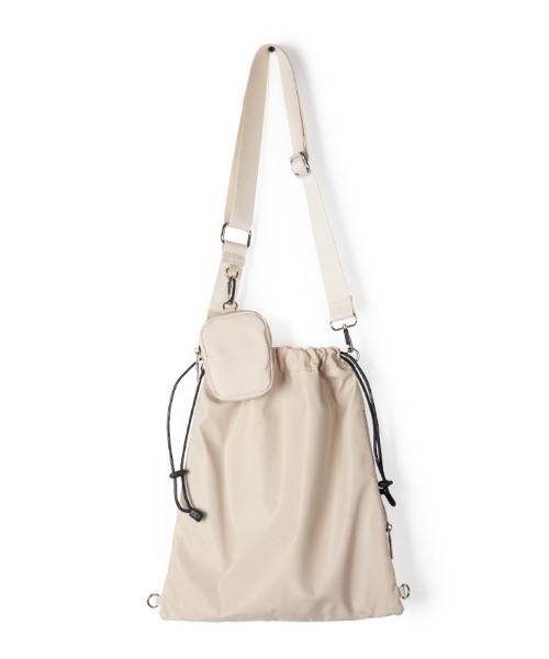rinto（リント）の「【recomend selection/セレクト】ミニポーチ付 巾着ショルダーバッグ 2404HCJB137（ショルダーバッグ・レディース・ブラウン/ブラック/オフホワイト/グリーン・FREE）」の16枚目の写真