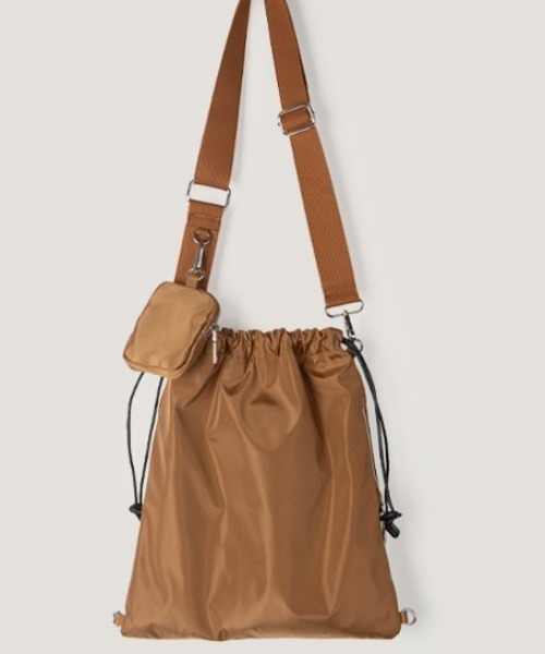 rinto（リント）の「【recomend selection/セレクト】ミニポーチ付 巾着ショルダーバッグ 2404HCJB137（ショルダーバッグ・レディース・ブラウン/ブラック/オフホワイト/グリーン・FREE）」の22枚目の写真