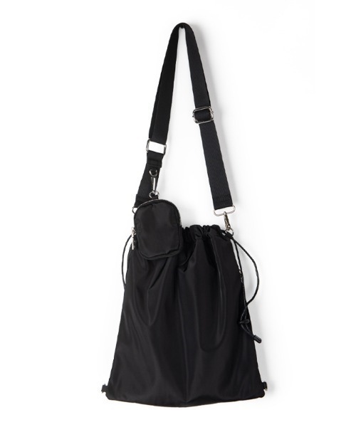 rinto（リント）の「【recomend selection/セレクト】ミニポーチ付 巾着ショルダーバッグ 2404HCJB137（ショルダーバッグ・レディース・ブラウン/ブラック/オフホワイト/グリーン・FREE）」の21枚目の写真