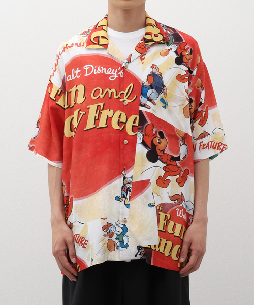 PORTER CLASSIC(ポータークラシック)の「PORTER CLASSIC/ポータークラシック DISNEY V/P PC ALOHA COLLECTION(シャツ/ブラウス・メンズ・ブラック系その他/レッド/ベージュ/ブラック・MEDIUM/LARGE)」の4枚目の写真