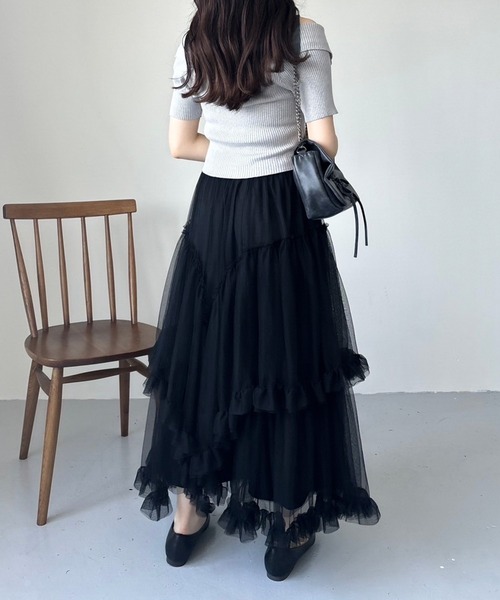 未使用 HER. チュールフリルスカート スカート チュールフリルスカート