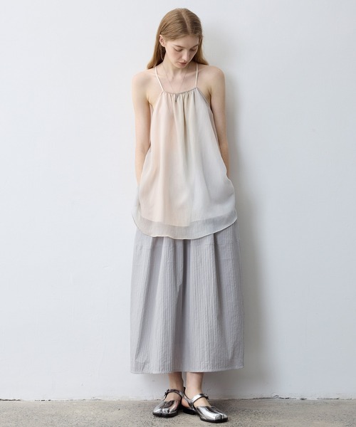 tageechita（タジチタ）の「【tageechita】ワッフル素材 バルーン調スカート（スカート・レディース・ライトグレー/ブラック・L/M/S）」の13枚目の写真