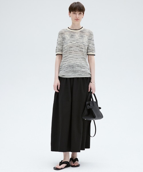 tageechita（タジチタ）の「【tageechita】ワッフル素材 バルーン調スカート（スカート・レディース・ライトグレー/ブラック・L/M/S）」の16枚目の写真