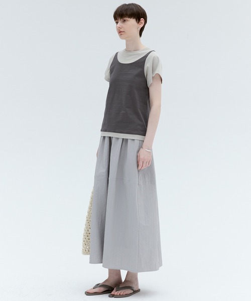 tageechita（タジチタ）の「【tageechita】ワッフル素材 バルーン調スカート（スカート・レディース・ライトグレー/ブラック・L/M/S）」の20枚目の写真