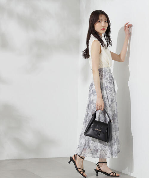 PROPORTIONBODYDRESSING モノトーンシアーフラワースカート モノトーンシアーフラワースカート | PROPORTION BODY DRESSING