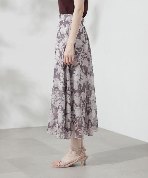 PROPORTION BODY DRESSING（プロポーションボディドレッシング）の「シアーフラワータックスカート / 1214220700（スカート・レディース・ブラウン/グレー・MEDIUM/SMALL/X-SMALL）」の9枚目の写真