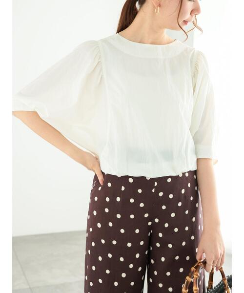 Te chichi（テチチ）の「前後2wayパフスリーブブルゾン（ブルゾン・レディース・ブラック/ベージュ/オフホワイト・F）」の2枚目の写真