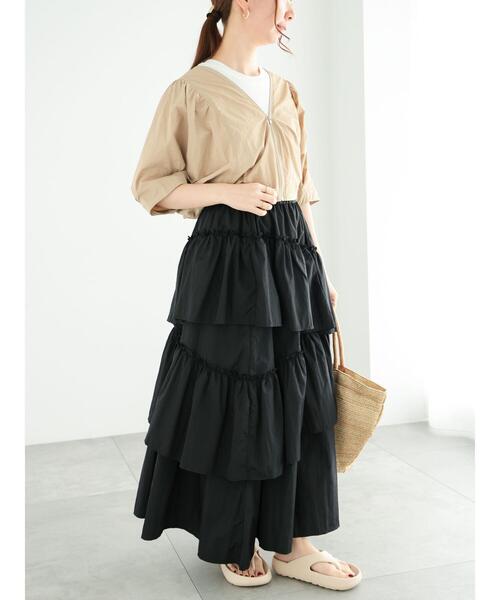 Te chichi（テチチ）の「前後2wayパフスリーブブルゾン（ブルゾン・レディース・ブラック/ベージュ/オフホワイト・F）」の4枚目の写真