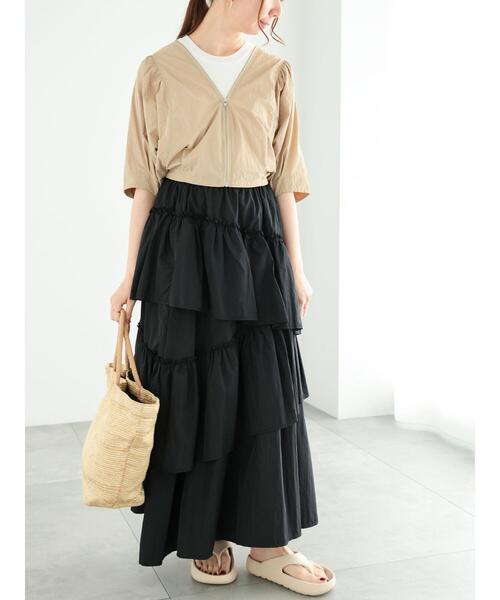 Te chichi（テチチ）の「前後2wayパフスリーブブルゾン（ブルゾン・レディース・ブラック/ベージュ/オフホワイト・F）」の5枚目の写真