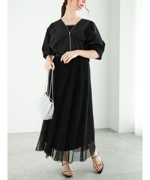 Te chichi（テチチ）の「前後2wayパフスリーブブルゾン（ブルゾン・レディース・ブラック/ベージュ/オフホワイト・F）」の8枚目の写真