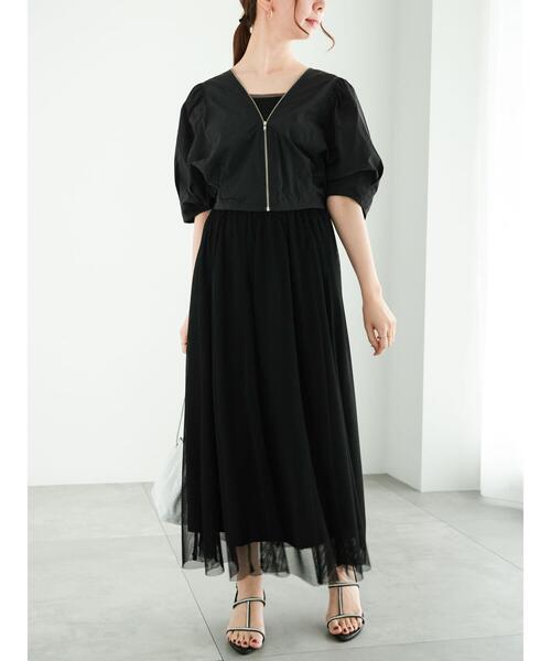 Te chichi（テチチ）の「前後2wayパフスリーブブルゾン（ブルゾン・レディース・ブラック/ベージュ/オフホワイト・F）」の9枚目の写真