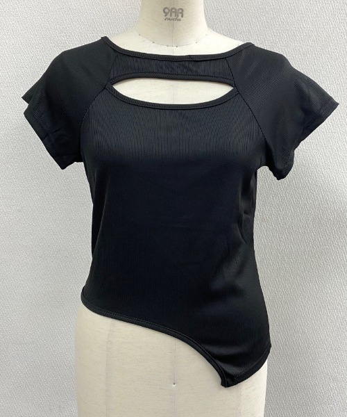 LADY LIKE（レディライク）の「カモフラ柄トップス付きデザインTシャツ2点セット（Tシャツ/カットソー・レディース・ブラック・M）」の14枚目の写真