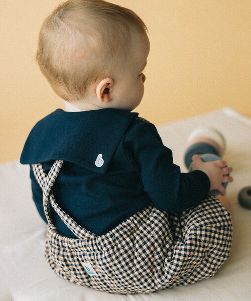 こども ビームス（コドモビームス）の「ベビー セーラーカラー ロンパース 2024（50～80cm）（ロンパース・キッズ・オフホワイト/ライトグレー/ネイビー・70-80/60-70/50-60）」の5枚目の写真